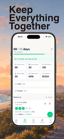 All Good: WHV Tracker screenshot