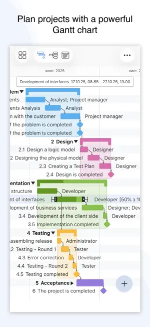 Project Office X: Gantt chart screenshot 1