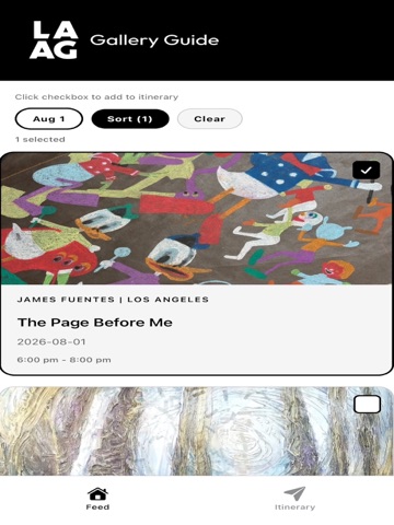 Los Angeles Art Gallery Guide iPad screenshot