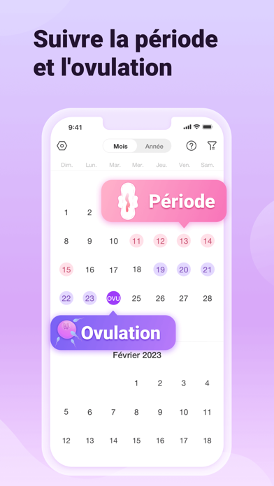 Screenshot #2 pour Premom Calendrier Ovulation