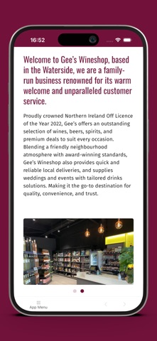 Gees Wine Shop iPhone screenshot