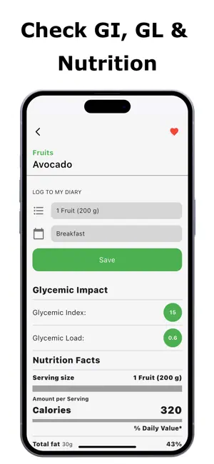 Glycemic Index & Load Tracker screenshot 3