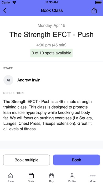 EFCT Fitness Screenshot