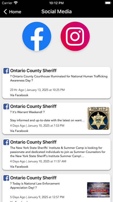 Ontario County NY Sheriff Screenshot