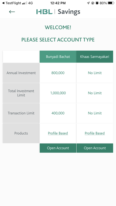 HBL Savings Screenshot