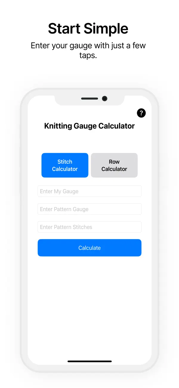Screenshot #1 pour KNITCAL:Gauge Calculator