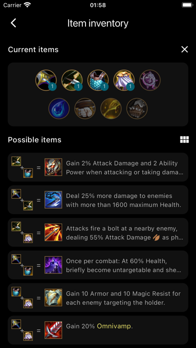 Builds for TFT - LoLChess Screenshot