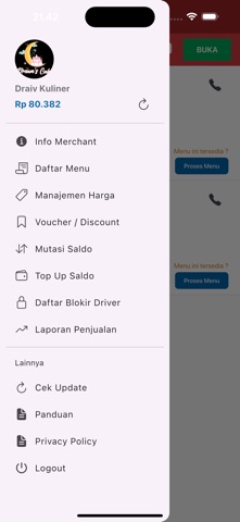 Draiv Food - Mitra Kuliner iPhone screenshot 2