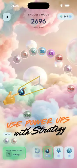 2048 in Orbit: Jelly Slingshot screenshot 4
