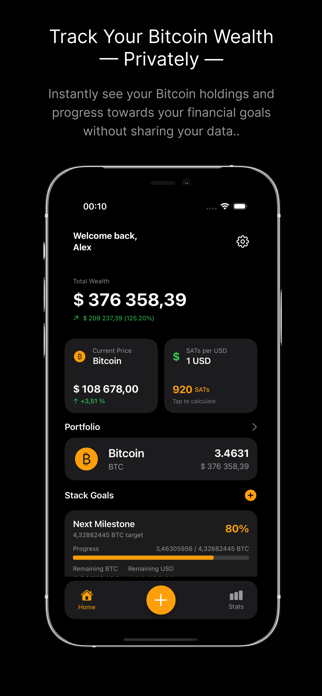 Bitcoin Stack Tracker Screenshot 1 of 7