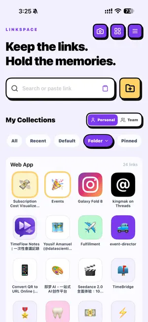 LinkSpace: Links & Memories screenshot 4