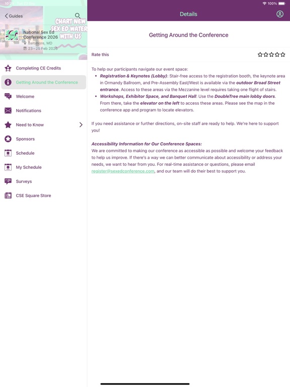 National Sex Ed Conference app screenshot 3