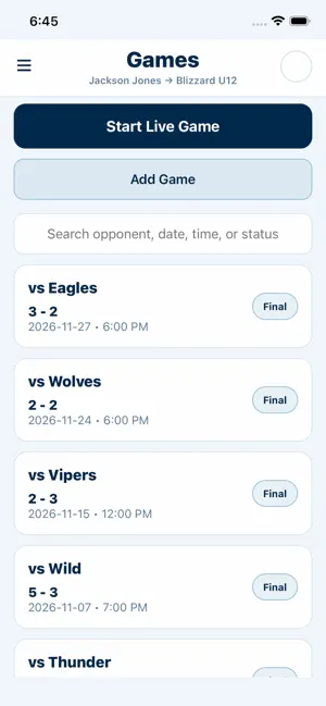 Shift Report Hockey screenshot 1