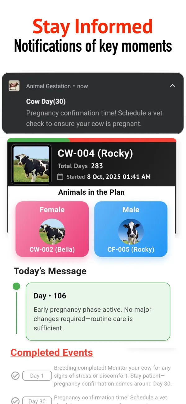 Screenshot #2 pour Animal Breeding, Birth Manager