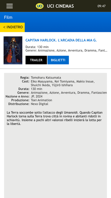 Webtic UCI CINEMAS ITALIA Screenshot