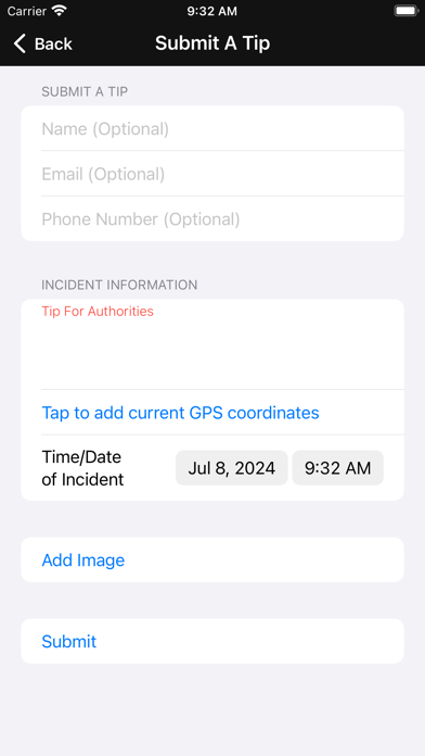 Mariposa County CA Sheriff Screenshot