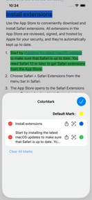 ColorMark for Safari screenshot