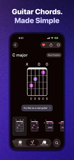Guitar Wiz - Tuner & Chords screenshot 1