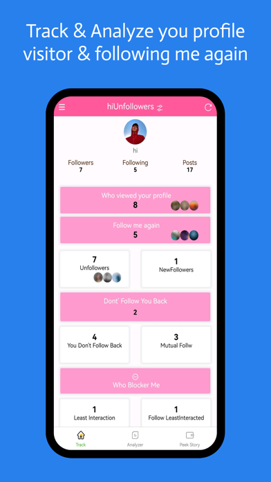 Followers Analyzer Tracker Screenshot
