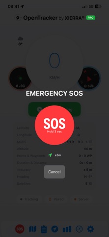 OpenTracker iPhone screenshot