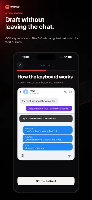 DateGod: AI Texting Assistant screenshot 4