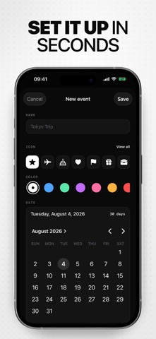 Days Left: Year & Countdowns iPhone screenshot