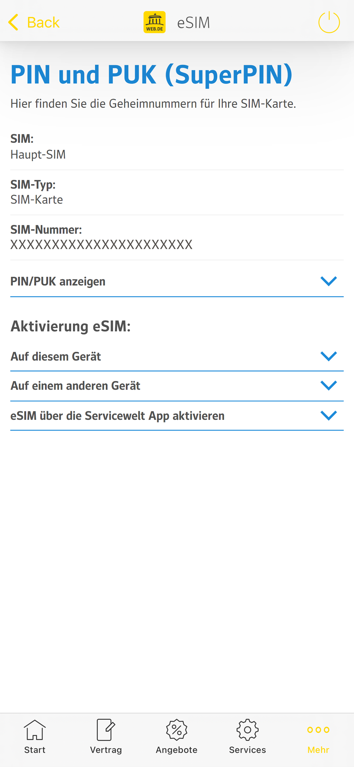 WEB.DE eSIM screenshot 3