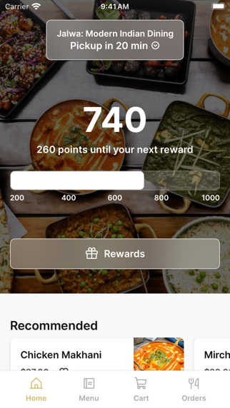 Jalwa: Modern Indian Dining iPhone screenshot 1 - Food & Drink app