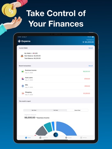 Money Tracker+ Budgeting App iPad screenshot