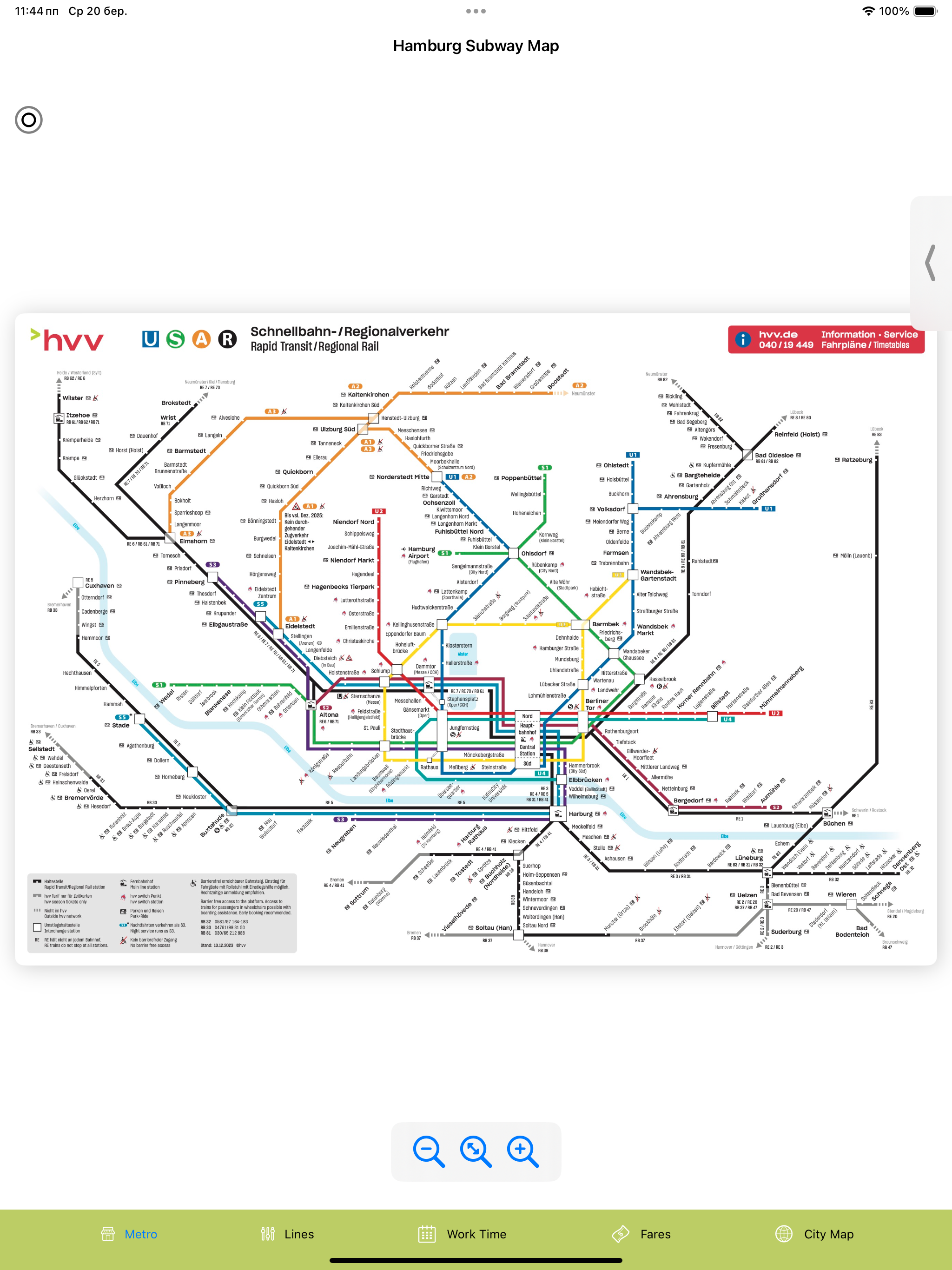 Hamburg Subway Map