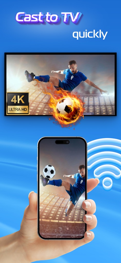 Universal Remote for TV Smart - Inhalte vom Smartphone (X) lassen sich blitzschnell auf den TV übertragen, wo sie in beeindruckender 4K Ultra HD-Qualität (Y) zur Geltung kommen.