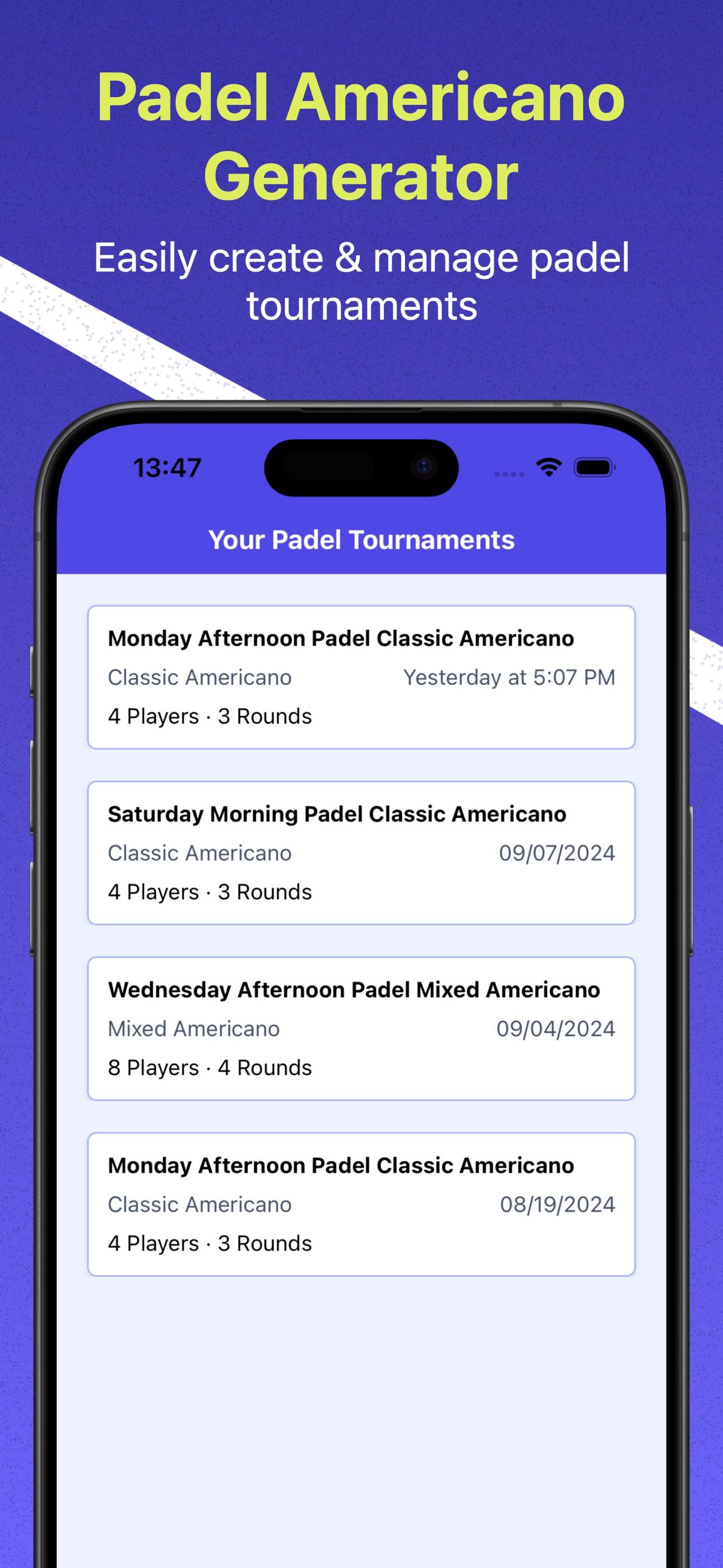 Americano Padel Generator