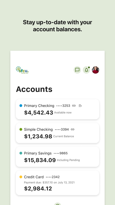 SFCU CU-Online Screenshot