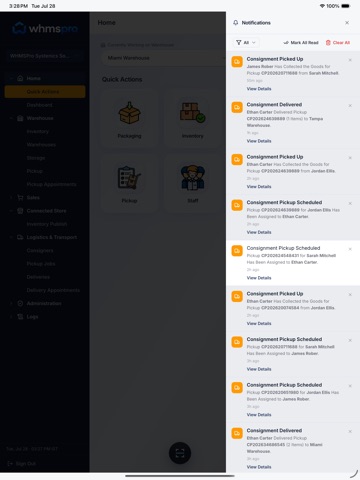 WHMSPro iPad screenshot