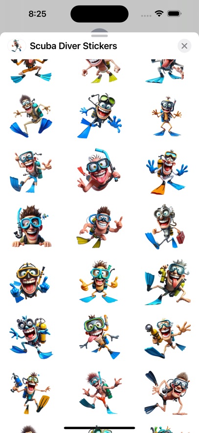 Scuba Diver Stickers