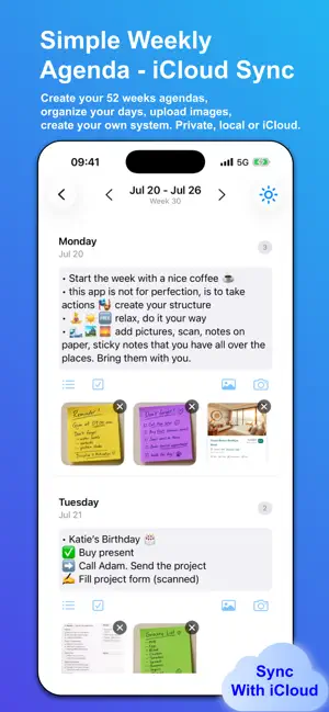 WeekPad: Weekly Planner Diary screenshot 1