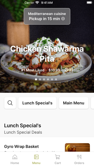 Mediterranean cuisine To Go iPhone screenshot 2 - Food & Drink app