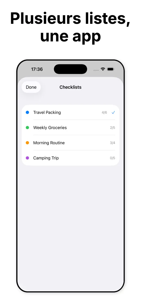 Screenshot #2 pour Checklists - Voyage & Bagages