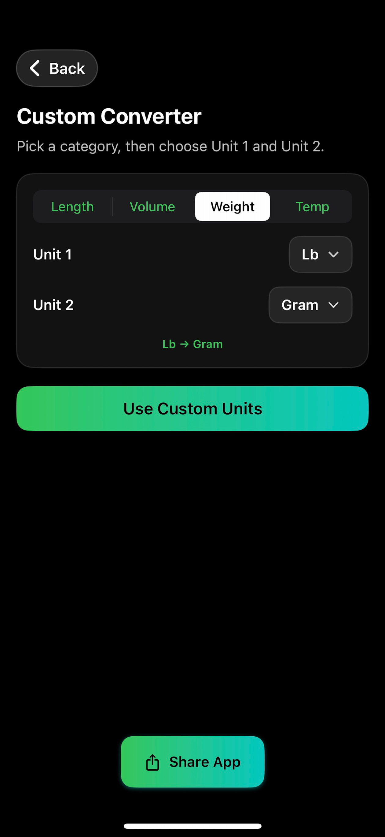 Converter: US-Metric Units