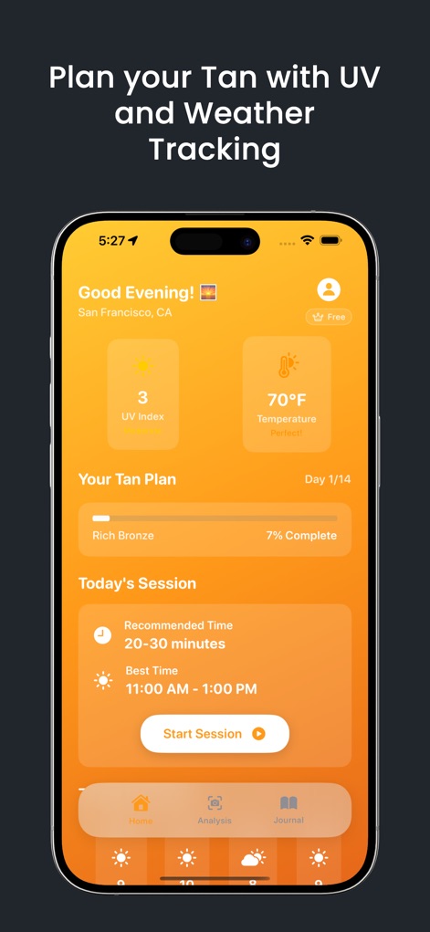 TanPlan: Tanning App and UV - Weather App | MWM
