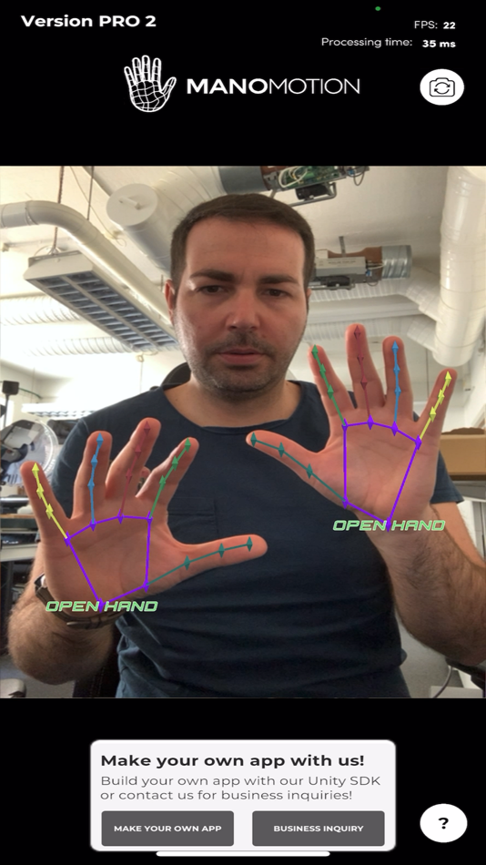 #6. ManoMotion Tech Pro (iOS) Podle: ManoMotion