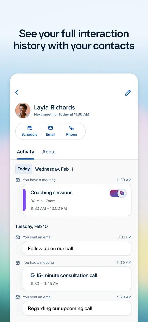 Calendly iPhone App Screenshot 4 – Wirtschaft