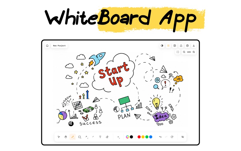 WhiteBoard App・Infinite Canvas iPhone screenshot