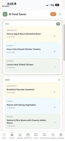 AI Food Saver screenshot