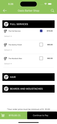 Oasis Barber Shop screenshot
