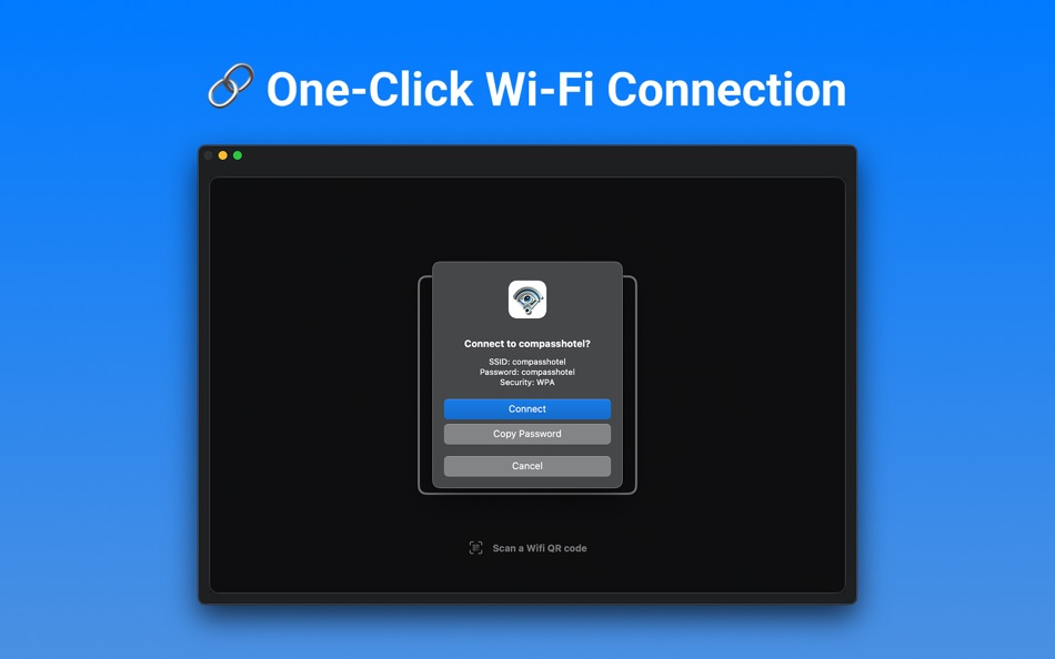 #2. WiFi QR Go (macOS) Podle: YI LIN JUANG