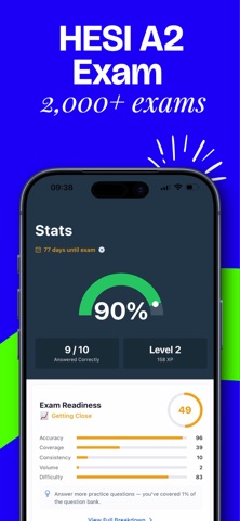 HESI A2 Exam Prep 2026 - 2027 iPhone screenshot