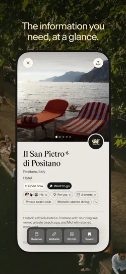 Captura de pantalla de Places: Curated Discovery en iPhone 4