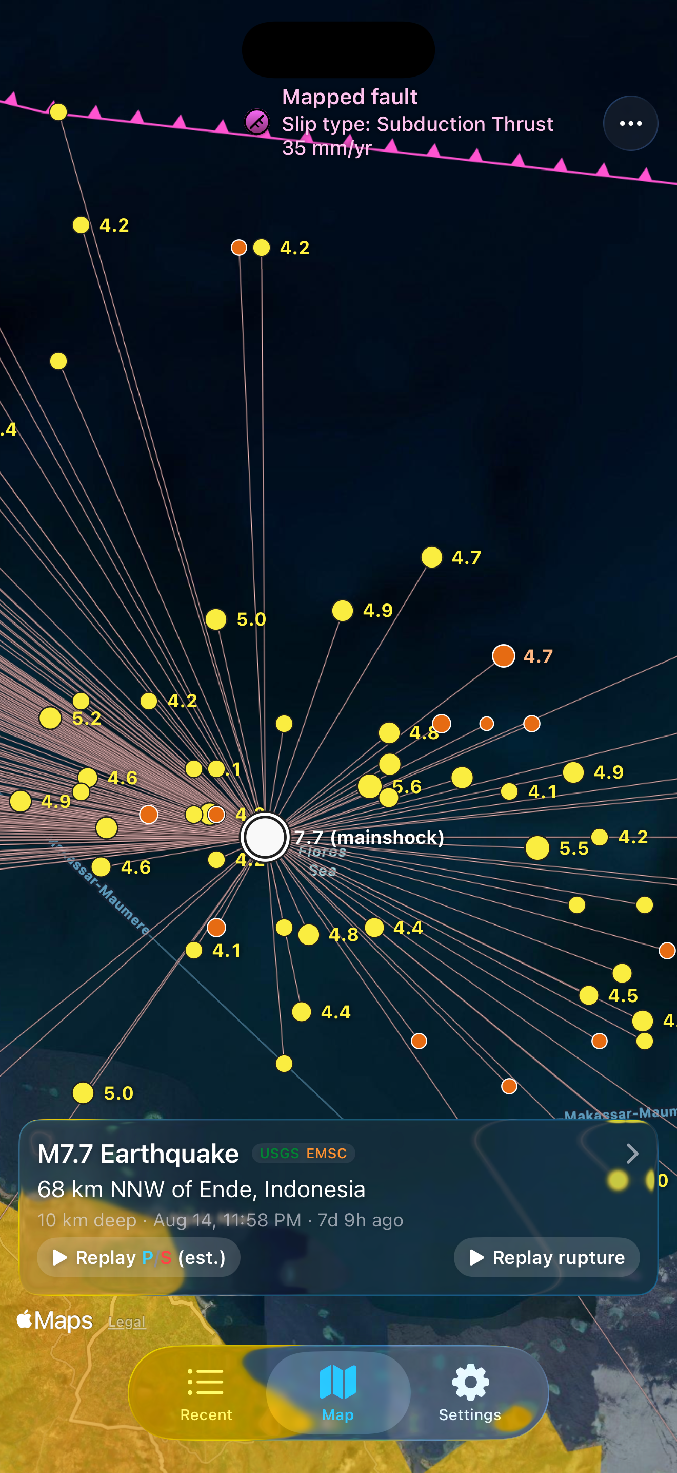 NewQuake: Earthquake Tracker screenshot 2