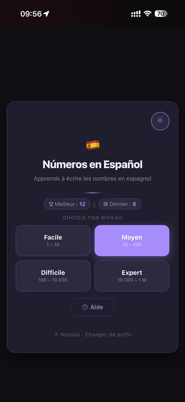 Screenshot #1 pour Numeros Learn Spanish Numbers